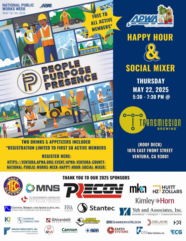 APWA Ventura County – National Public Works Week Happy Hour & Social ...
